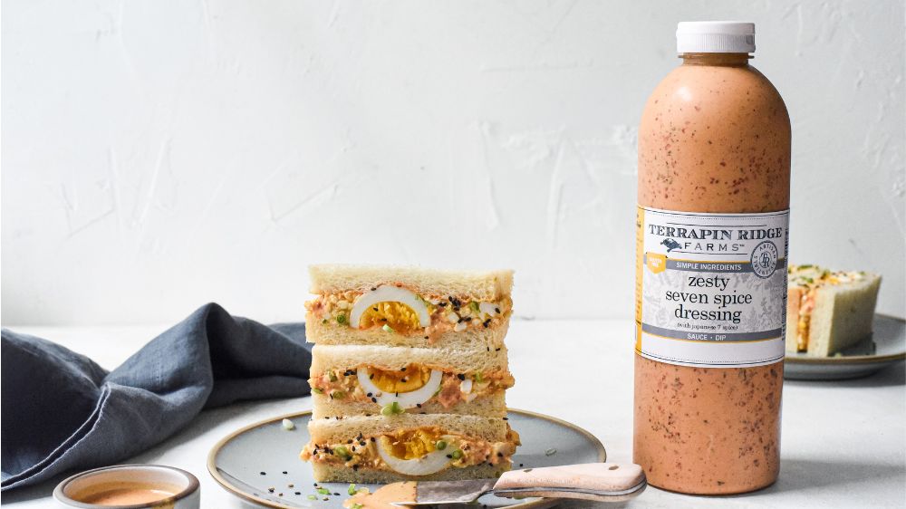 Egg Salad Sandwich with Zesty Seven Spice Dressing Egg Salad Sandwich with Zesty Seven Spice Dressing